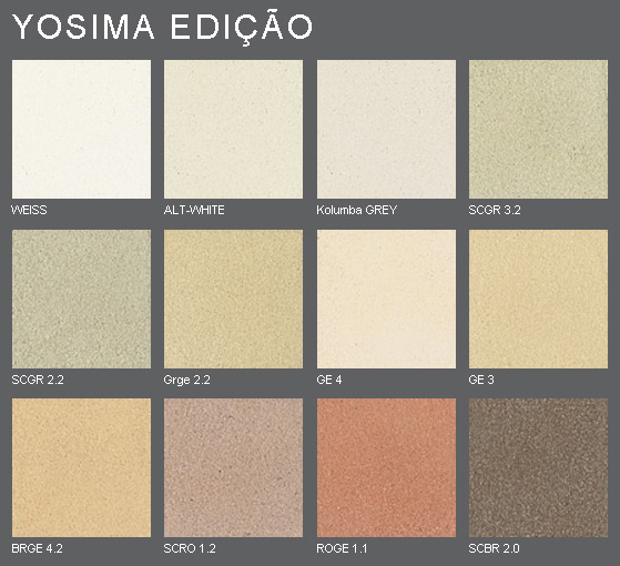 reboco de argila yosima com cores mais vendidas